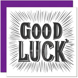 Good Luck Card Mens Womens Colleague Co Worker New Job Card 145x145mm