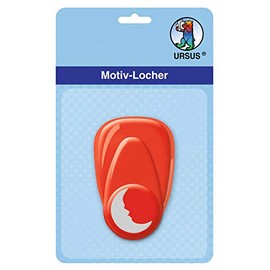 Ursus 19470006 Motif Punch with Lever, Small, Moon, Approx. 16 mm, red