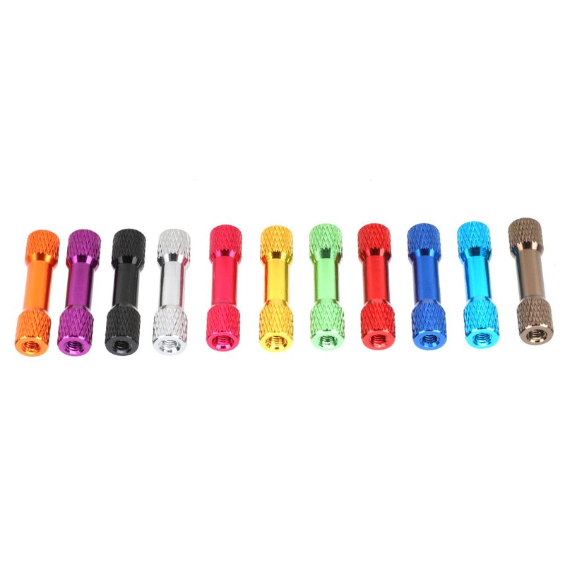 11 Colors M3x25mm Knurled Aluminum Standoff Column Spacer Pillar for