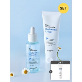 [SET cross possible] Blue Chamomile Hyaluronic Ampoule & Cream (15ml of cream provided) / [SET교차가능] 블루 캐모마일 히알루로닉 앰플 & 크림 (크림 15ml 증정)