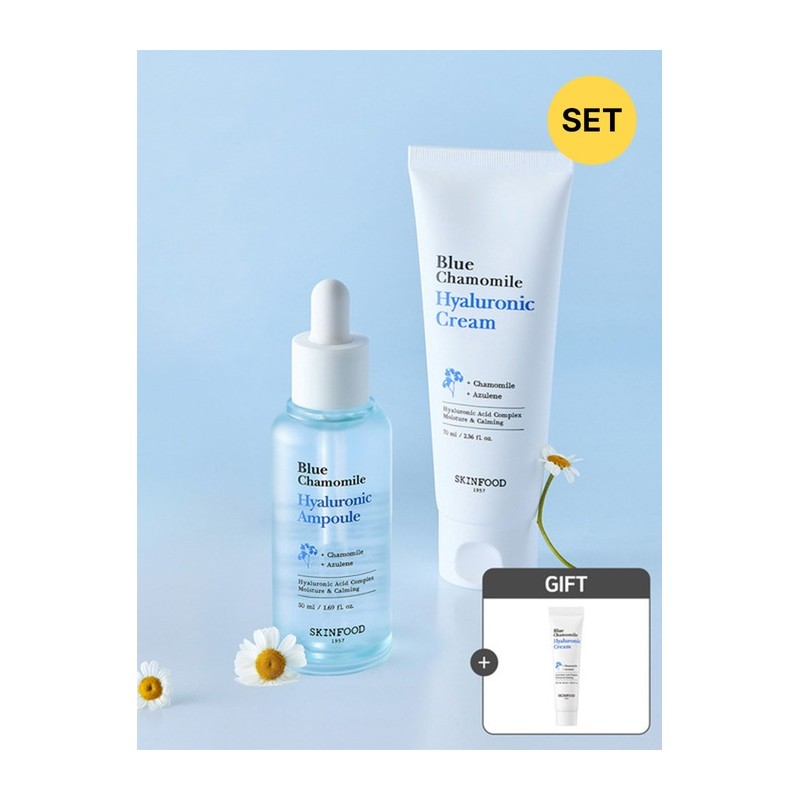 [SET cross possible] Blue Chamomile Hyaluronic Ampoule & Cream (15ml
