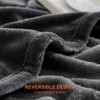 EHEYCIGA Fleece Blanket Dark Grey Throws for Sofas Fluffy Warm