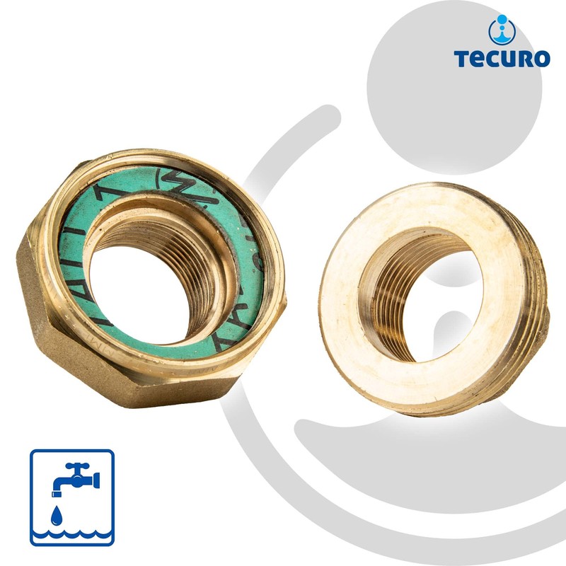 tecuro Straight Angle Fitting Flat Sealing 1 Inch Female /