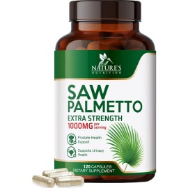 Saw Palmetto Apoyo A Prostata 1000mg Con 120 Caps Hecho Usa
