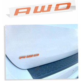 AWD Emblem Overlay Decal Sticker - 2011-2017 Durango - (Color: Reflective Orange)