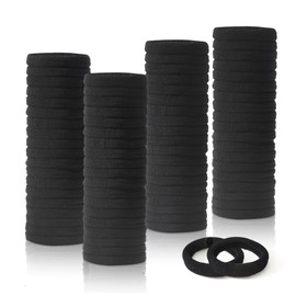 40pcs Black Hair Bands Fashion Hair Bands for Women Black Hair Bands Ponytail Clip Ring Style Elastic Cord for Simple Thick Hair No Damage Hair Dark Black