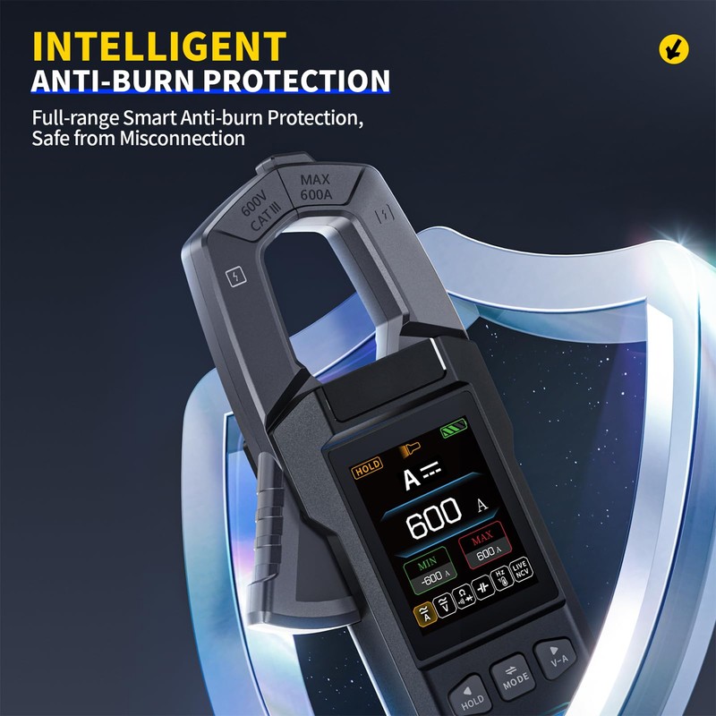 DewinLVD Clamp Meter, AC DC Clamp Multimeter, Digital Current Meter