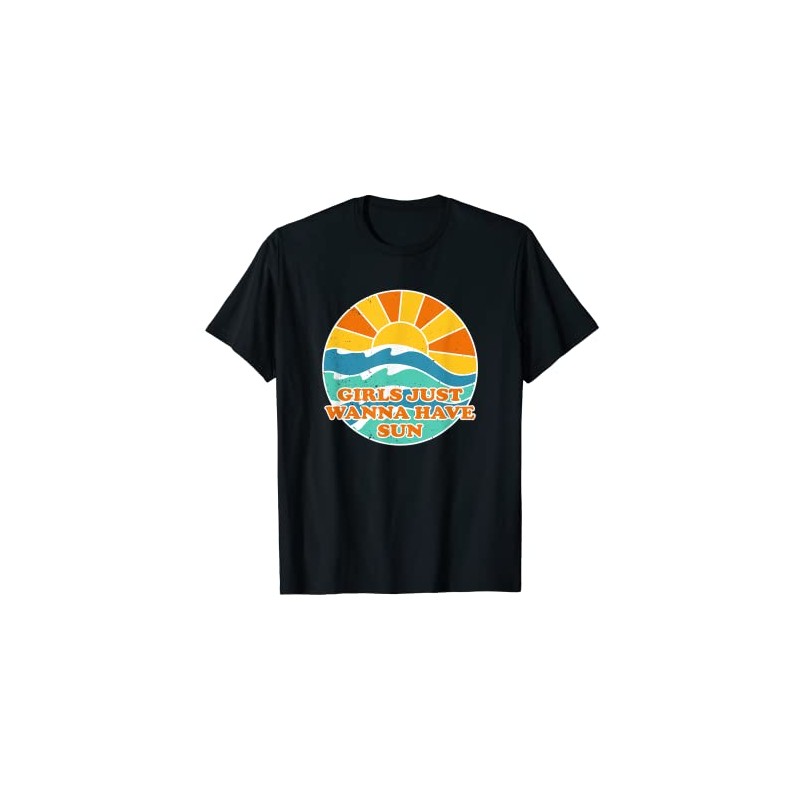 Girls Just Want Sun Beach Bum Summer Lovers Tropical T-Shirt,