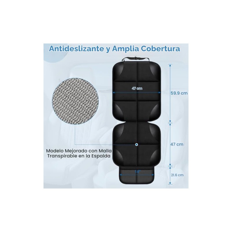 LAIXIAO Protectores de Asiento de Coche Impermeables, Bolsas de Almacenamiento