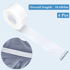 GORGECRAFT 4 Rolls Collar Tape White Cloth Reducer Foam Reducing Sweat Pads Hat Sweatband Sizing Strip Insert Comfortable Liner Invisible Caps Hats Stain Protector Tapes for Caps Hat Shirt Men Women