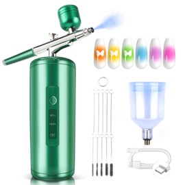SAVILAND Airbrush for Nails Kit: Professional Cordless AirBrush Kit Portable Fast DIY Makeup Gel Nail Polish Nail Supplies for Nail Decorating French Nail Painting Nail Art Nail Tech Must Have