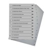 Folder index for important documents, well thought-out index for DIN