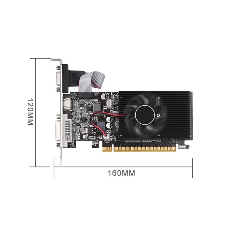 Lrtzizy GT210 1GB Graphics Card PClE X16 2.0 GPU Computer