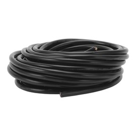 HEROFFIX Elektrische Masseleitung Automobil-Stromleitung 20FT Schwarz TC 1 Stück 26AWG 6 Leiter Vollständig isoliert & Soft-Touch-Mantel Universal