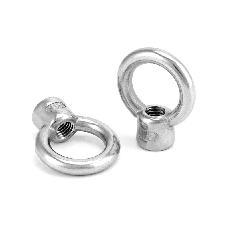 QWORK Lifting Eye Nut, 4 Pack, 1/2" UNC Marine Grade