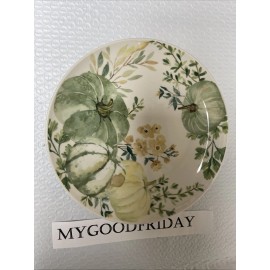 CELEBRATE IT 8" SALAD PLATE~FALL~GRE
