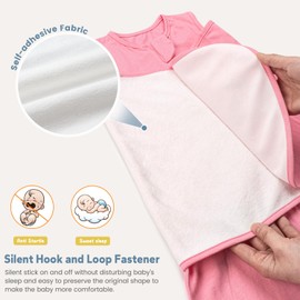 ZIGJOY Sleep Sack Swaddle 0.5 TOG Baby Wearable Blanket 100% Cotton Baby Swaddle Blanket for Newborns 0-6 Months for Boy Girl, Pink&Flamingo