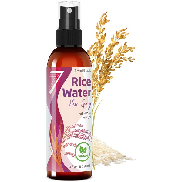 NEW Fermented Rice Water for Hair Growth - Vegan Non-Greasy Rice Water Spray - Blended with Rose Water, Aloe Vera & MSM - Naturally Thicker, Longer, Softer Hair for Women & Men (4 fl oz)