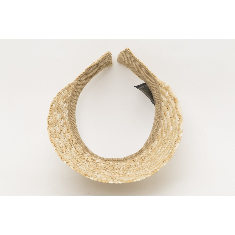 Jacobson Straw Hat - Slip On Braid Visor,Tan,Adult