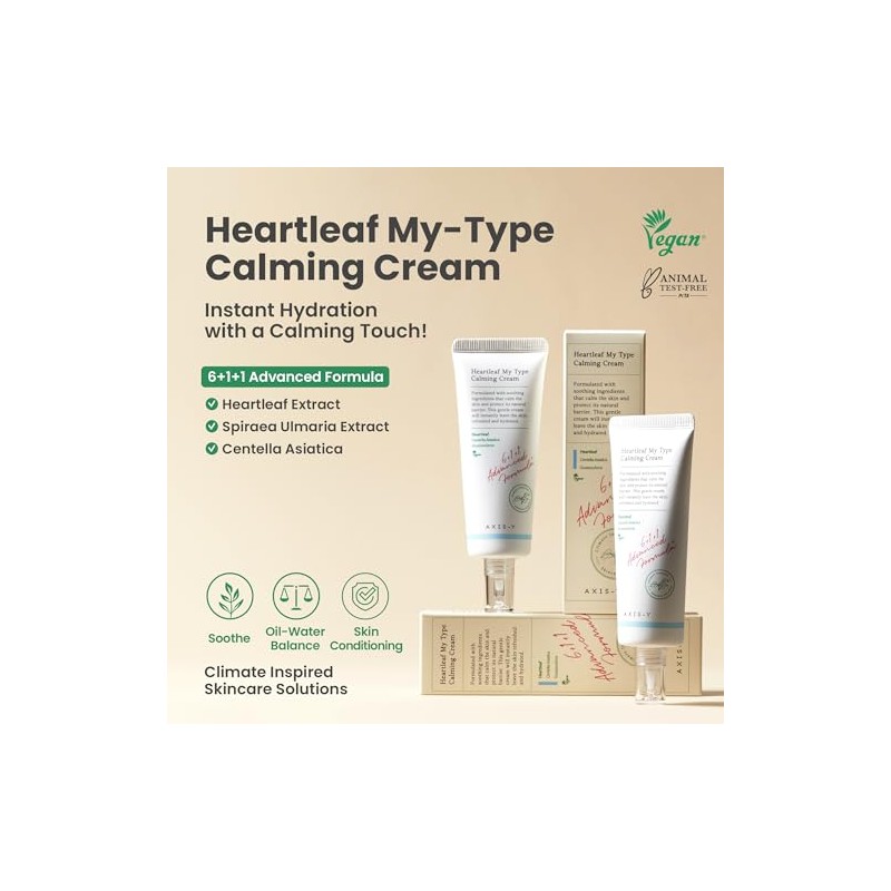 AXIS-Y - Heartleaf My Type Calming Cream - Hidratante en