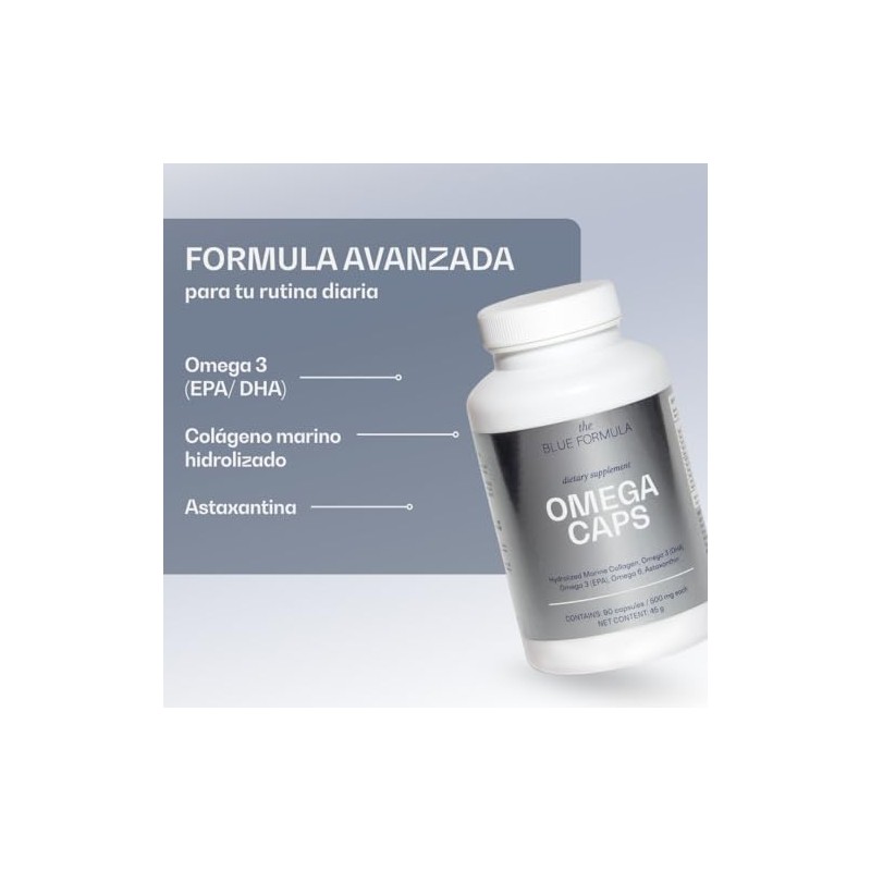 Omega 3-6-9 Cápsulas con Colágeno Marino Hidrolizado y Astaxantina -