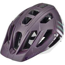 uvex quatro cc - Safe MTB Helmet for Men and Women - Individual Size Adjustment - Adjustable Visor - Plum - White Matt - 52-57 cm