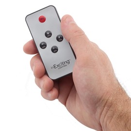 It's Exciting Lighting IEL-5778 Glass Pendant Nickel IR LED Light With Brushed Nickel And Frosted Glass Shade, Battery Operated With 24 Included LEDs