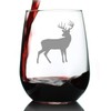 Deer Stemless Wine Glass - Cabin Themed Gifts or Rustic