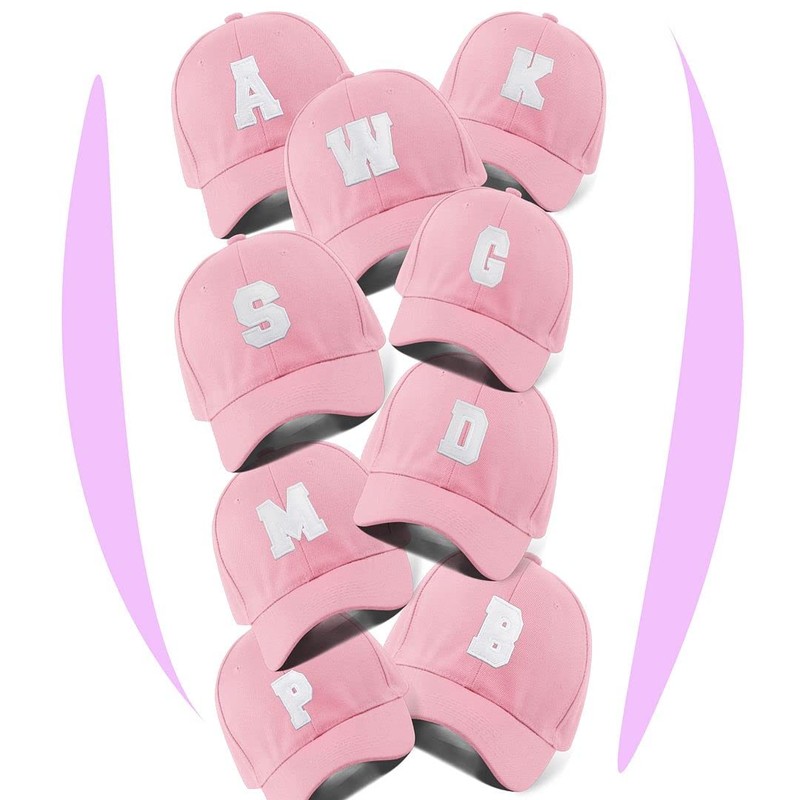 Baseball Cap Pink Boy Girl Children A-Z Letter Summer Sun