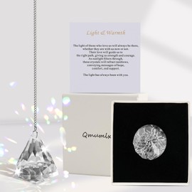 Memorial Gift for Loss of Loved One,Sympathy Gifts Bereavement Idea,Suncatchers Indoor Window,Crystal Diamond Hanging,Condolences Grief Gifts for Mom Dad Friend(Clear)