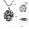 LINLINCHIC Saint Christopher Necklace Coin Necklace, St Christopher Medal Bless