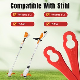 100Pcs Plastic Replacements Cutting Blades for Stihl Polycut 2-2 3-2 FSA45 FSA57 40080071000 Strimmer Parts