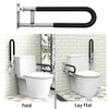 Tuntrol 23.6 inch Foldable Handrail Grab Bars, Wall Mounted Toilet
