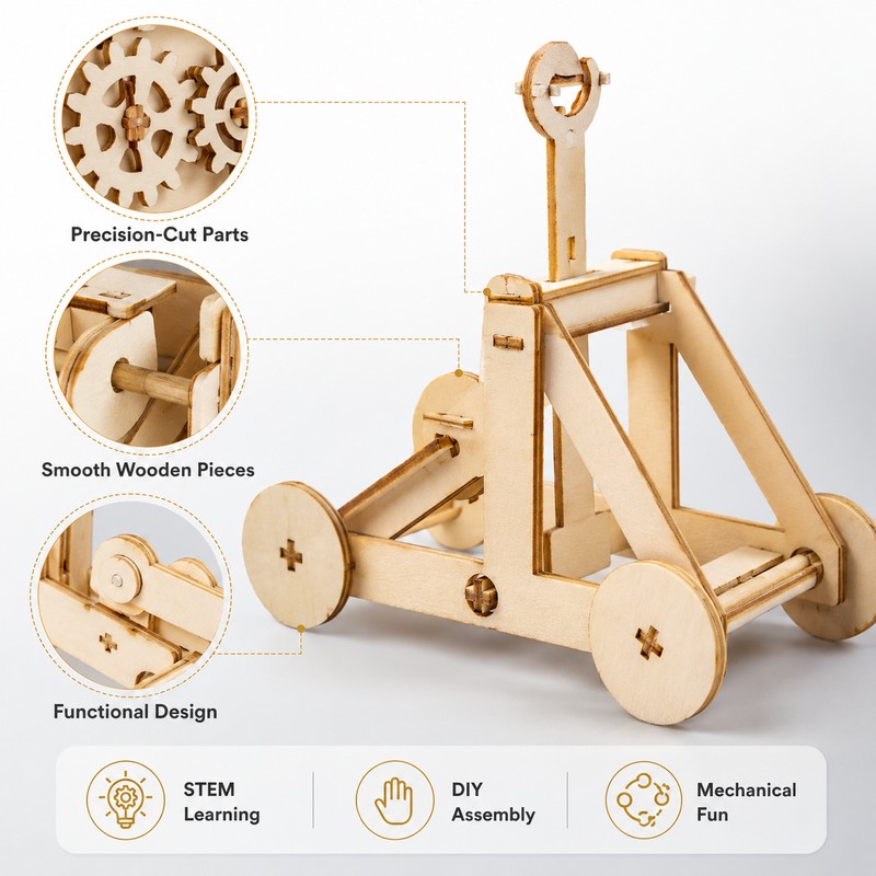 DIY Wooden STEM Science Model Kit – Hands-On Educational Assembly