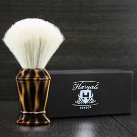 Pure White Badger Hair Men's Shaving Brush in Cheetah Print Handle. Perfect Hair That Last Longer Then Any Hair.