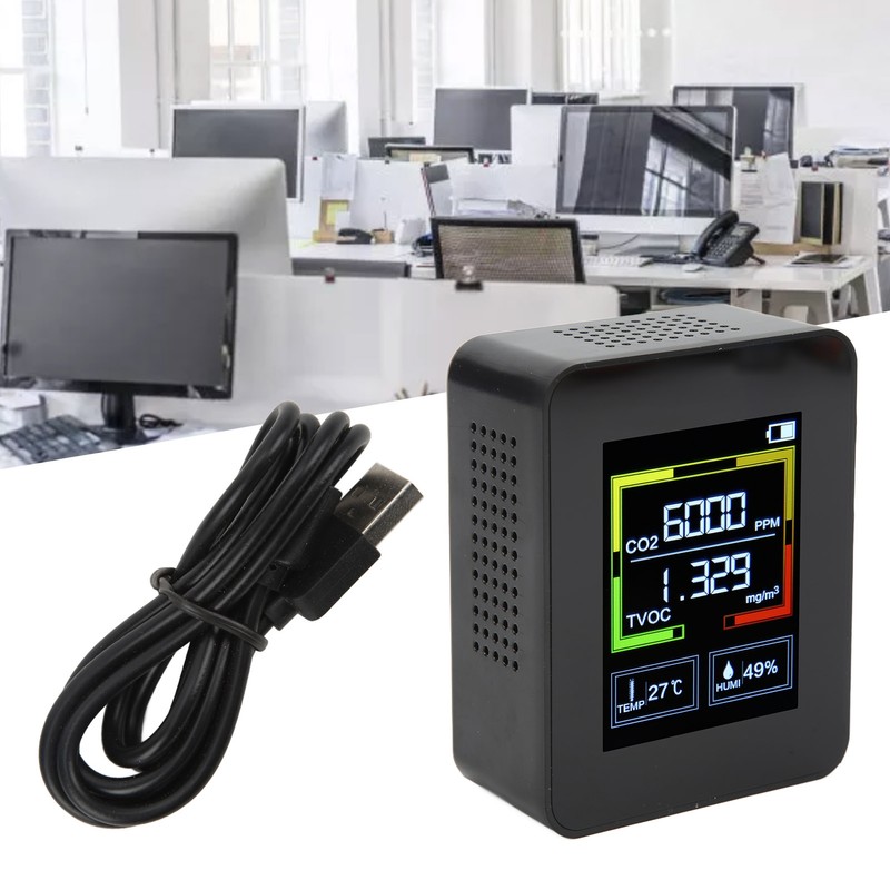 ZNAZ2CO2 Carbon Dioxide Detector Intelligent 4 In1 TOVC Air Quality