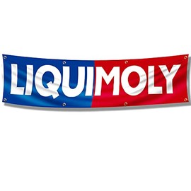 ENMOON Liquis Molys Banner Flag (2x8ft,HD Printing) Car Motor Oil Racing Flag Garage Shop Wall Sign Decor, 24x96 inch, blue