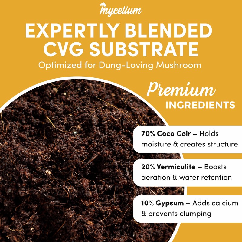 Mycelium 15LB Monotub Mushroom Grow Kit | 10LB CVG Substrate