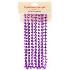 Christmas Concepts® 9ft Christmas Bead Chain - Christmas Bead Garlands - Christmas Decorations (Purple)
