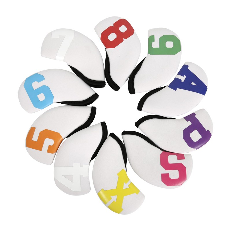 10 Pcs Neoprene Elastic Number Golf Head Covers Iron Covers