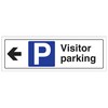 V Safety Visitor Parking Arrow Left - Landscape 300 x