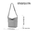 modamoda de - T198 Italian Leather Shoulder Bag Small, grey