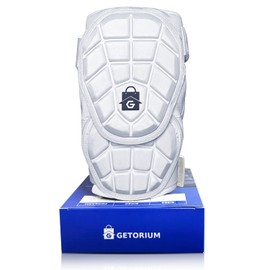 GETORIUM Baseball Batting Elbow Guard-Maximum Protection and Comfort -Softball Elbow Guard with Durable Outer Shell and Lightweight Design - Perfect for Youth and Adult Players (S/M, White)