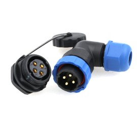 ZBLZGP Male Plug Female Socket Waterproof Connector IP68 Circular Plastic Aviation Power Cable Connector for Outdoor Lighting
