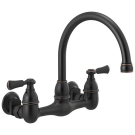 Peerless P2765LF-OB Elmhurst Two-Handle Kitchen Faucet Wall-Mount, Oil-Rubbed Bronze