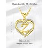 INFUSEU Initial Necklace Women Letter Heart Jewelry Z Gold Pendant