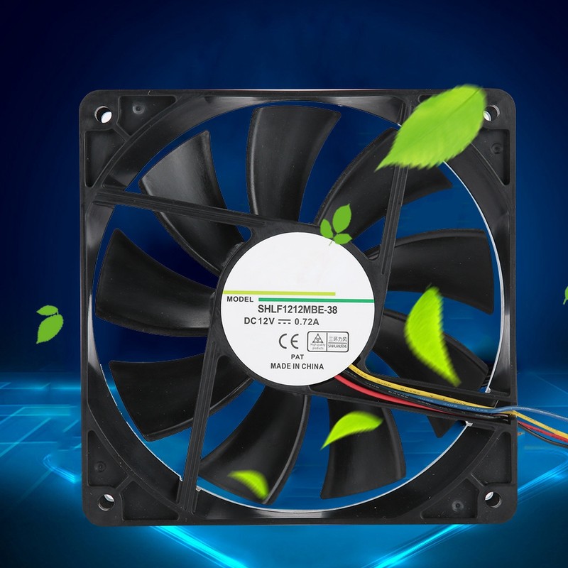 12CM 12V 0.72A 4Pin PWM Temperature Speed Control Cooling Fan
