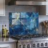 Evgosm Tempered Glass Backsplash for Kitchen， Stove Splashback, Ceramic Tile
