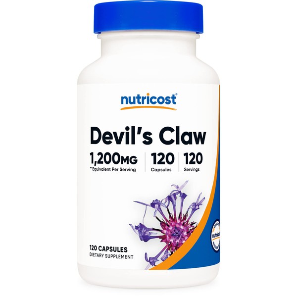 Nutricost Devils Claw 1200mg Equivalent, 120 Capsules - Veggie Caps,
