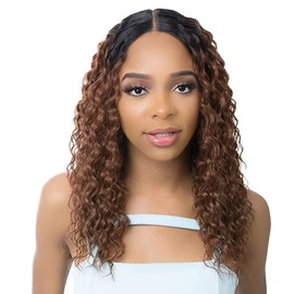 It's A Wig Human Hair Blen HD Laced Front - Deep Wave 28" (Intense Red)